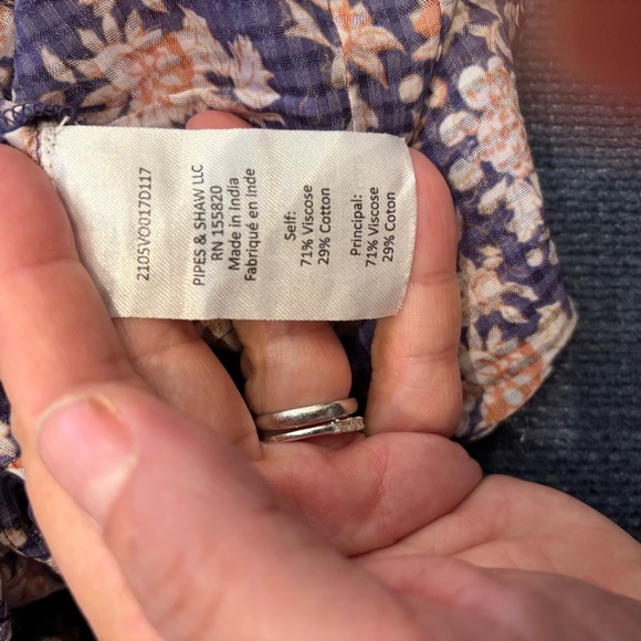 VERONICA BEARD DRESS MAXI great details blue & reddish orange small pri… - Picture 12 of 13